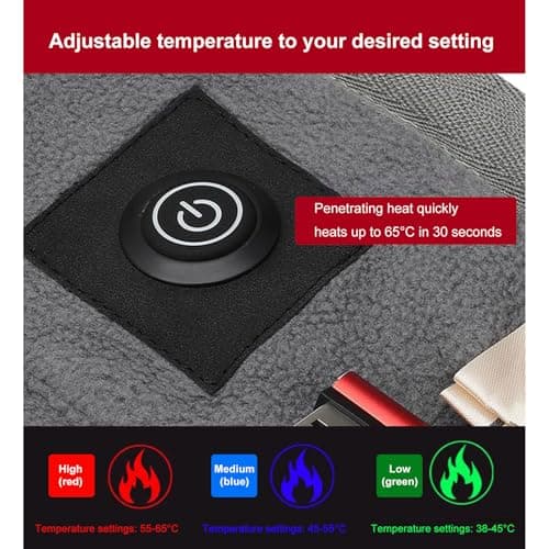 Heated Sleeping Bag Liner, Rechargeable Sleeping Blanket, Adjustable Thermal Layer, Portable Warm Mat, 3 Adjustable Temperature Levels with 6 Heating Zones, for Hiking Outdoor Picnic Travel — view 4