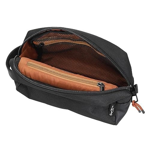 Pepe Jeans Egham Adaptable Toiletry Bag Black 25 x 15 x 12 cm Polyester, Black/White, One Size, Adaptable Toiletry Bag — view 5