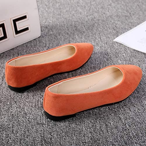 Generic Women's Ballet Flat Comfortable Walking Shoes, Orange, 5 UK — view 4