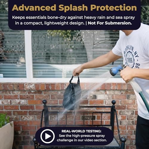 SIDE BY SIDE 10L Waterproof Dry Bag for Water Sports, Swimming, Diving, Paddle, Kayak; Small Suitcase Organizer, Compression Dirty Laundry Travel Bag; Made of Military-Grade Nylon Cordura Fabric — view 5