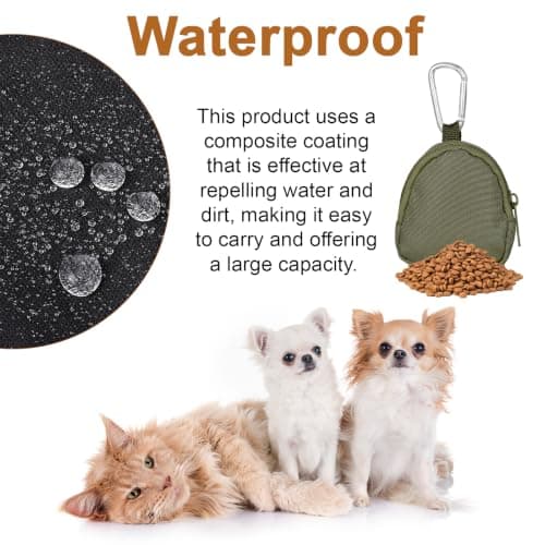 HJZHII 2 Pcs Dog Treat Pouch, Portable Pet Walking Treat Bag with Carabiner — view 6