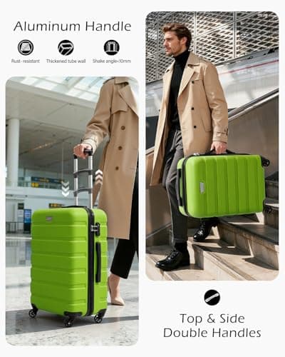 COOLIFE 20 Inch Carry On Suitcase for EasyJet, ABS+PC, Hardshell, Durable — view 5