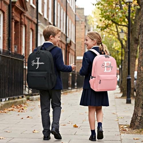 Personalised Kids Backpack, Custom Children's Backpack, Navy Blue, Medium — view 3