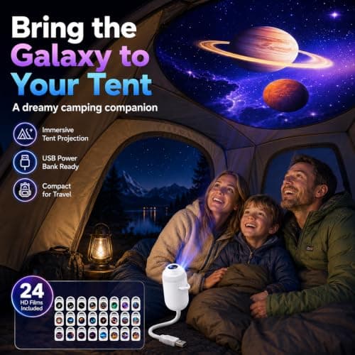 Ocean Projector, Galaxy Projector Night Light, 2026 New HD 5D Holographic Night Light Projectors, 360° Adjustable, LED Projection Lamp for Bedroom — view 6