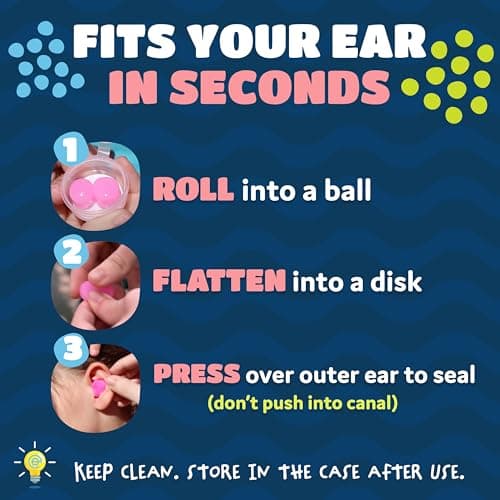Earvolution Floating Putty Buddies Ear Plugs for Swimming - Invented by an Ear Physician - Moldable, Premium, Silicone - Floats on Water - Waterproof - Made in The USA - 3 Pack - Hot Pink — view 5