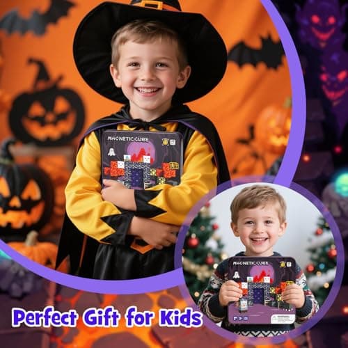 Kids Magnetic Blocks Travel Set: 49pcs Explorer Iron Case On-the-Go Fun — view 4