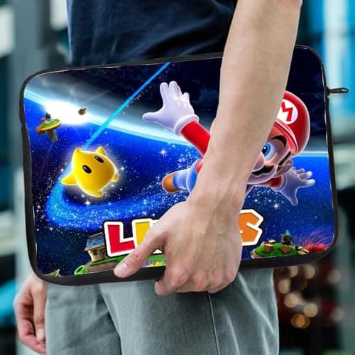 Personalised ANY NAME Ma-rio funny Video Gamer, Gaming Enthusiast Gift for Kids,Back to School, Laptop Sleeve/Cover. (14") — view 4