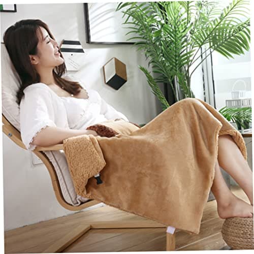 Lap Heated Throw Blanket Warm Electric Blanket with Hand Warmer Pocket USB Cable 24x32inch - heating heated throw — view 2