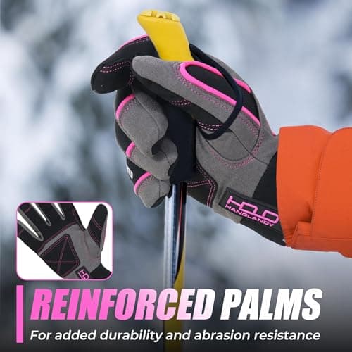 HANDLANDY Waterproof Insulated Work Gloves, Thermal Winter Ski Gloves — view 2