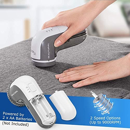 BEAUTURAL Portable Fabric Shaver with 2 Speeds, 3 Adjustable Shave Heights — view 6