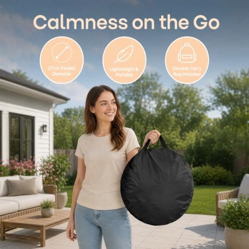1 Pack Sensory Tent, Pop Up Blackout Tent for Kids with Travel Carry Bag — view 4