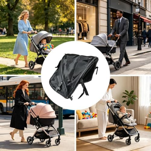 Stroller Canopy Universal Adjustable Foldable Breathable — view 4