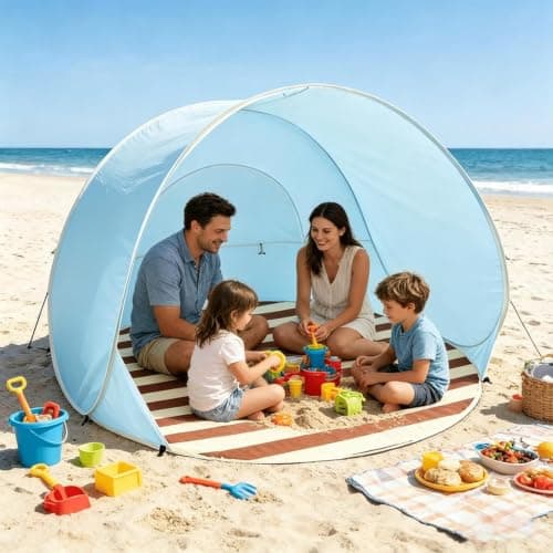 Portable Beach Shelter, 3-4 Person, UPF 50+ Tent — view 2