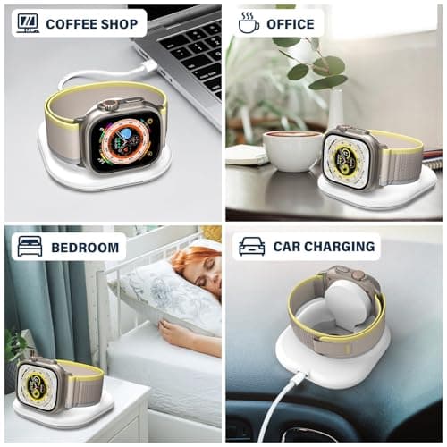 KTEBO Apple Watch Charger, Foldable Magnetic USB-C Charging Stand & Cable — view 6