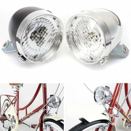 Honseadek Retro Bicycle Headlight with 3 LED Front Light, Sturdy — view 6