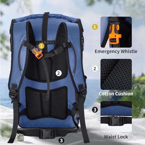 iculbag Waterproof Bags for Swimming Boarding Travel Kayaking 30L/40L Waterproof Dry Bag Backpack Rucksack Camping Gadgets Paddleboard Accessories — view 3