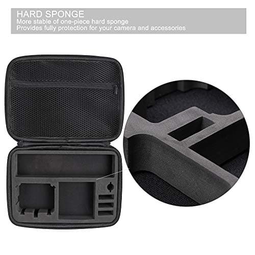 SUREWO Surface-Waterproof Carrying Case Compatible with GoPro Hero 13/12/11/10/9/8/7/(2018)/6/5 Black,Session 5/4,AKASO/Campark/YI Action Camera and More (Medium) — view 5