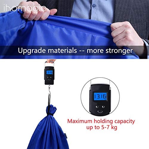 IHOMAGIC Large Laundry Bag, Foldable Laundry Bag, Lightweight Storage Bag, Portable Large Capacity 120L for Dirty Clothes Blanket for Travel Bag, Bedroom, Hotel, Dorm, Dark Blue — view 4