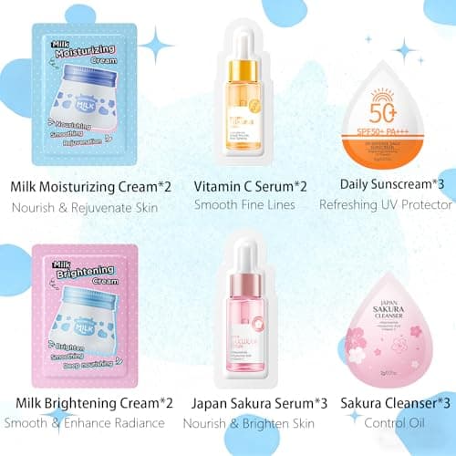 27 PCS Travel Skincare Set - Pamper Gifts for Women - Face Skincare Set with Sleeping Masks, Vitamin C Serum, Creams, Eye & Lip Masks - Beauty Sets for Teenage Girls — view 3