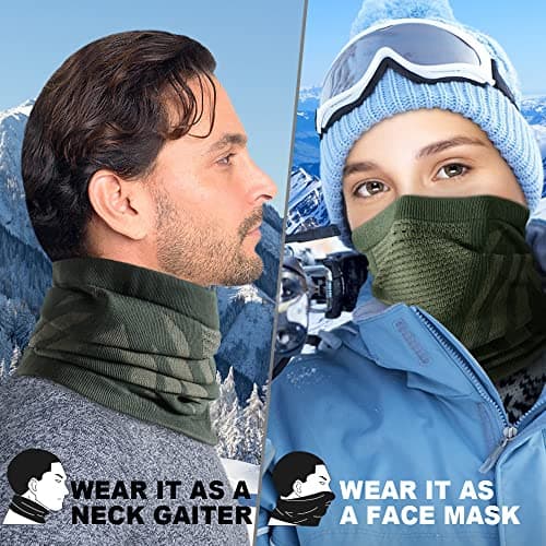 WTACTFUL Winter Neck Warmer Face Mask, Windproof Breathable Anti-Fog — view 5