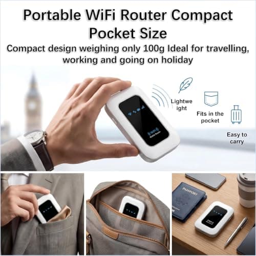 5G Portable WiFi 6 MiFi,with SIM Slot,Mobile Hotspot — view 5