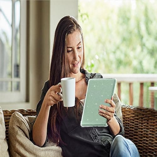 VOVIPO Clear Case Glitter for Kindle 6" 11th Generation-2024/2022 Release, Ultra Soft Flexible Transparent TPU Skin Bumper Back Cover Light Shell Reinforced Corners for Kindle 6 inch,Clear Glitter — view 6