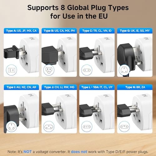 Cable Matters Universal Travel Adapter to Europe for Type E/F Sockets — view 2