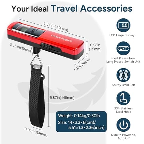 travel inspira Battery-Free Luggage Scale, Suitcase Weighing Scales — view 3