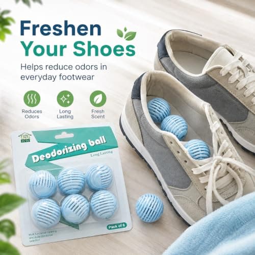 Shoe Deodorizer Balls Shoe Air Freshener and Odour Eliminator 6 Pack — view 3