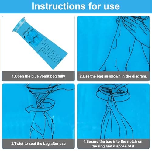 XUIIOSOOKP 30 Pieces Sick Bags for Car Travel 1000ML High Density Leakproof — view 3