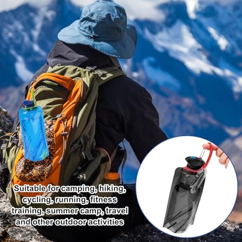 Yonfas 4-Pack Collapsible Water Bottles for Outdoor Activities, Lightweight & Leak-Proof, Ideal for Hiking, Camping, and Travel — view 5