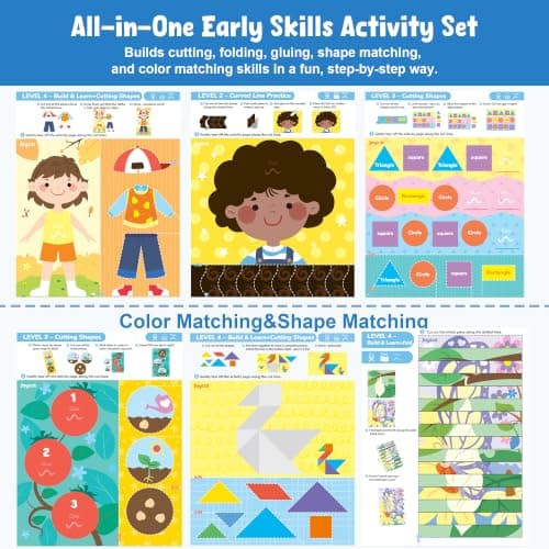 JoyCat Paper Cutting Kits for Kids Ages 3-5 Learn & Discover Scissor Skills — view 3