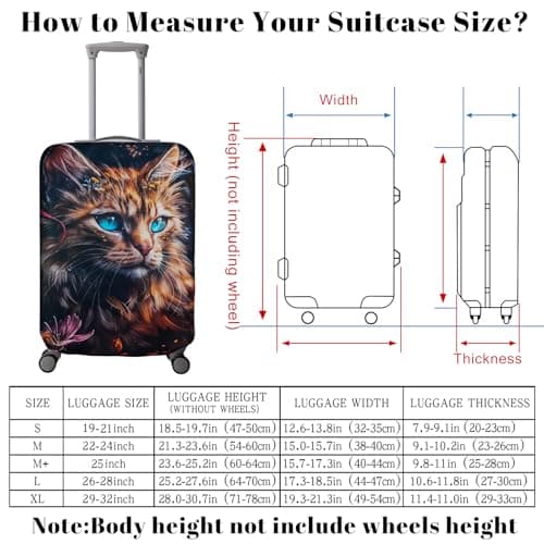 Chostky Travel Luggage Cover, Anti Scratch Travel Suitcase Protector, Elastic Washable & Stretchable Suitcase Cover, Baggage Covers Luggage Approved Travel Accessories (XL) — view 2