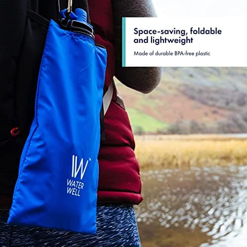 WaterWell™ Foldable Squeeze Travel Filter Water Bottle 500ml - Purifies Water by Eliminating 99.9% of Waterborne Bacteria & Parasites. 1000 Litres of Fresh Water for Travel, Camping & Sports — view 4