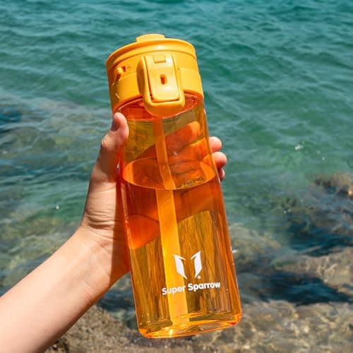 Sparrow Water Bottle Kids 500ml - One-Tap TouchFlow Water Bottles with Straw - Non-Toxic - BPA Free Tritan Bottles - Leak Proof & Sustainable Drinks Bottle for Sports, Outdoors — view 6