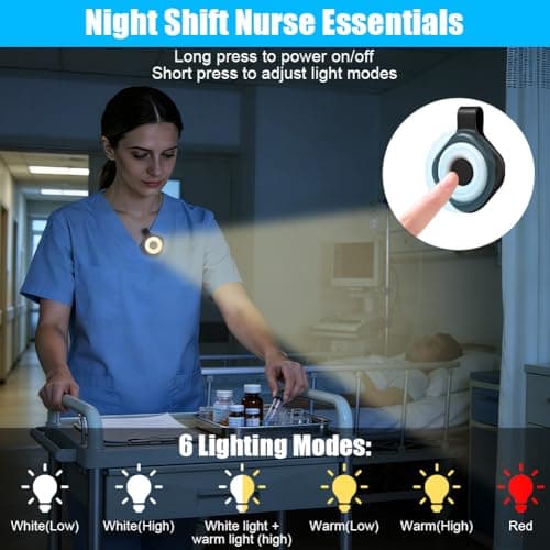 ABOHU LED Clip On Running Lights for Night Safety, USB Rechargeable Magnetic Badge Light with 6 Brightness & 3 Color Modes, Super Bright Hands-Free Flashlight for Runners, Hiking, Camping, Dog Walking — view 2