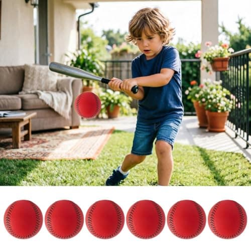 Soft Baseball Balls - 6 Piece Training Stress Ball Set for Kids — view 3