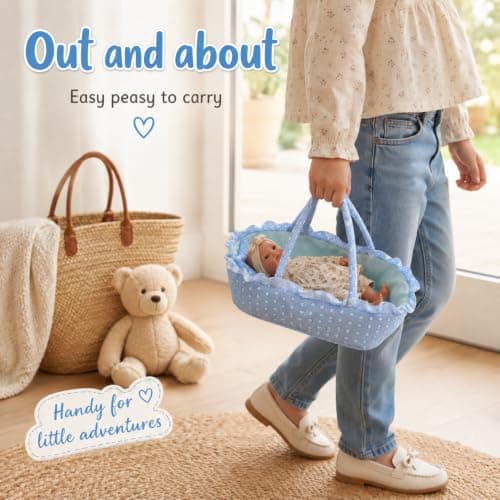 Warmhm Baby Doll Bassinet Carrier, Small Bed with Pillow Doll Accessories — view 6