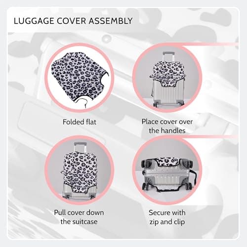 Periea Luggage Covers for Suitcases – Suitcase Cover – Premium Elasticated Material – Small, Medium, Large or Extra Large (Medium, Camouflage) — view 4
