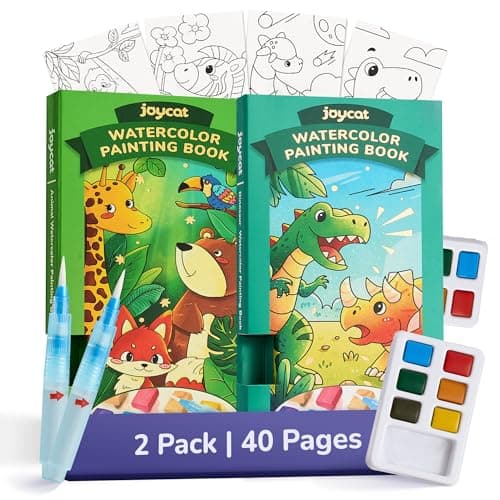 JoyCat 2 Pack Pocket Paint with Water Coloring Books for Kids