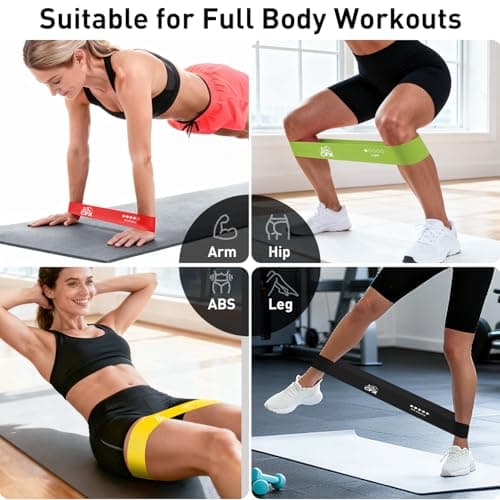 CFX Resistance Bands, Exercise Bands Skin-Friendly with 5 Different Strength Levels - for Legs and Glutes, Arms, Pilates, Yoga — view 6