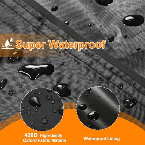 Mobility Scooter Covers Waterproof Heavy Duty,420D Oxford Fabric Electric Scooter Cover,Motorized for Travel,4 Reflective Strips,3 Windproof Buckles,Outdoor Protection(XL 57"x 26"x39") — view 3