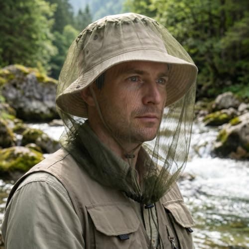 2 Pcs Midge Head Net with Storage Bags, Premium Mosquito Head Netting — view 4