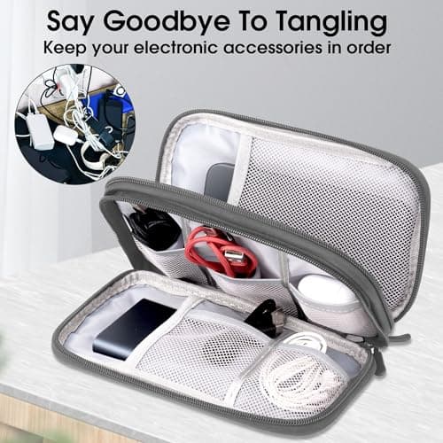 Arae Travel Essentials Electronic Organizer Double Layer - Dark Gray, M — view 5