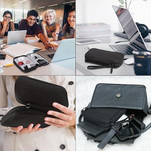Arae Travel Essentials Electronic Organizer Double Layer - Black, M — view 6