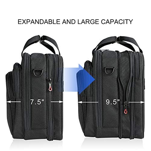 KROSER Laptop Bag Expandable Lightweight Briefcase for 17.3" Work Bag — view 3