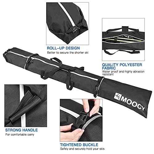 HUIOP Ski and Boot Bag Combo Portable Ski Storage Bag Travel Bags Waterproof Padded Boots Large Capacity Clothing Rack Organizer Se adap — view 6