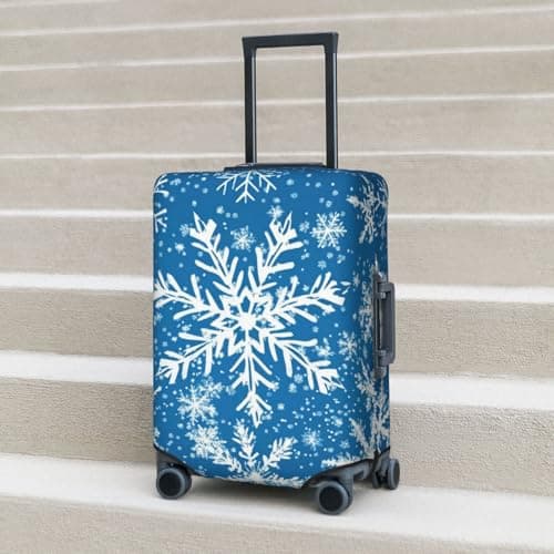 MXZERFKGLA Luggage Cover Elastic Anti-Scratch Suitcase Protector Washable Luggage Sleeve Winter Snowflake Suitcase Cover Protector Fit 65-95 CM Suitcases Travel Accessories XL — view 5