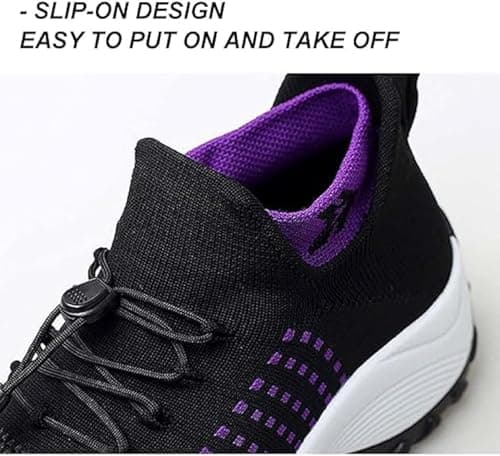 2025 New Comfortwear Ortho Shoes for Women Plantar Fasciitis, Comfort Wear Orthowear Shoes for Women Orthopedic Sneakers, Ortho Stretch Cushion Shoe Comfortable Walking Sneakers (Black,5) — view 4