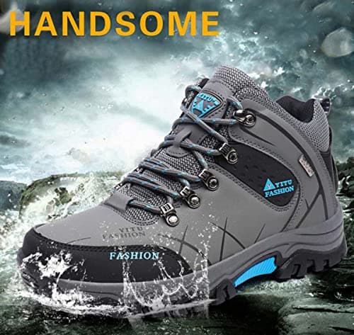 Men's Women's Lightweight Waterproof Anti-Slip Hiking Shoes Travel Camping Shoes Walking Shoes Grey 5.5 UK — view 6